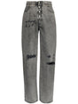 MM6 MAISON MARGIELA Distressed High-Rise Wide-Leg Jeans