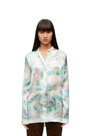 LOEWE Women's White Shirt for FW23 with Viscose and Silk Material