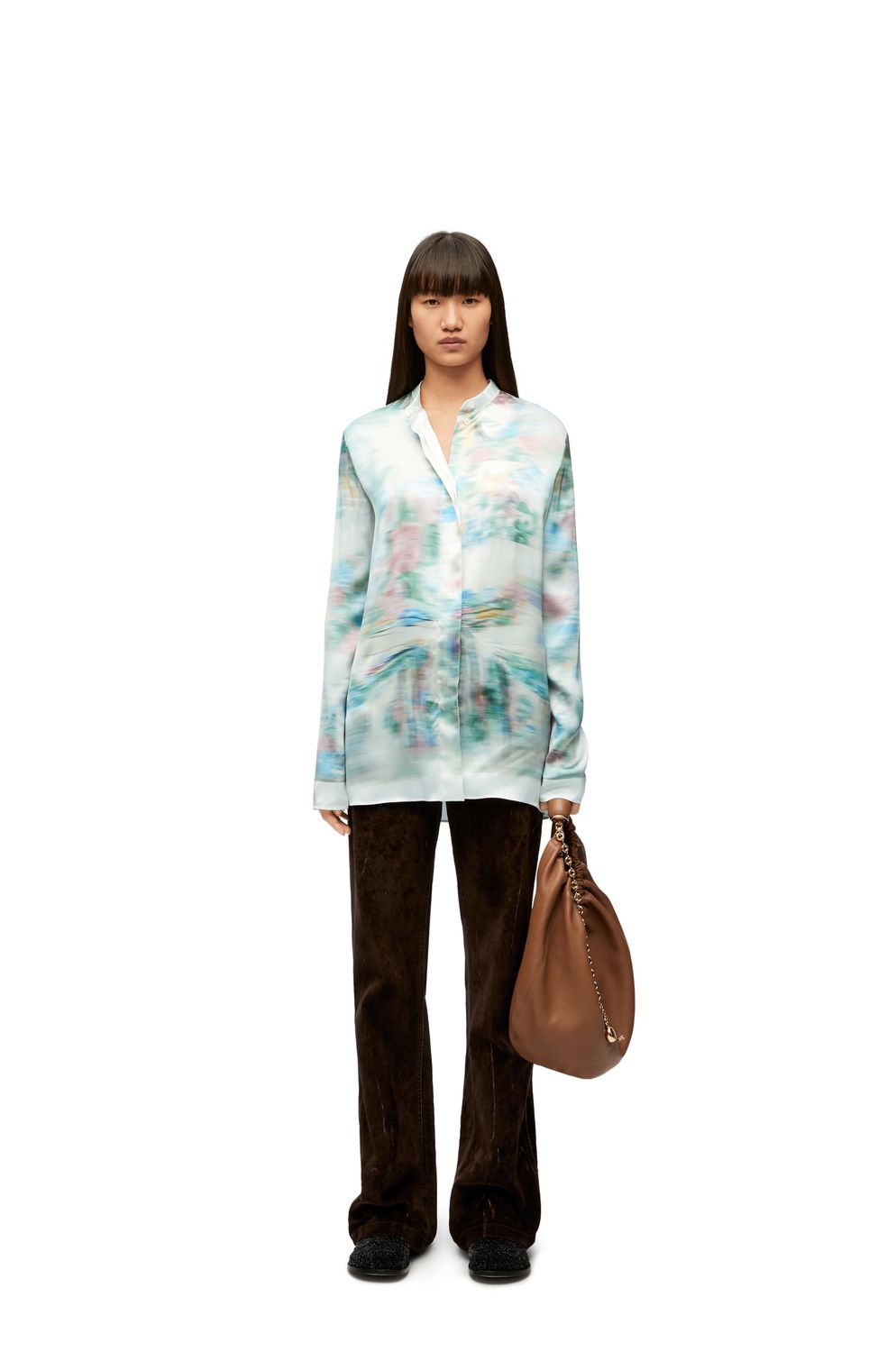 LOEWE Women's White Shirt for FW23 with Viscose and Silk Material