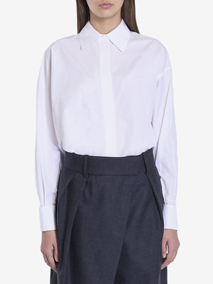 LOEWE Draped Cotton Shirt with Asymmetric Design for Women