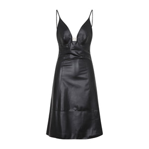 LOEWE Strappy Black Leather Dress for Women - SS23 Collection