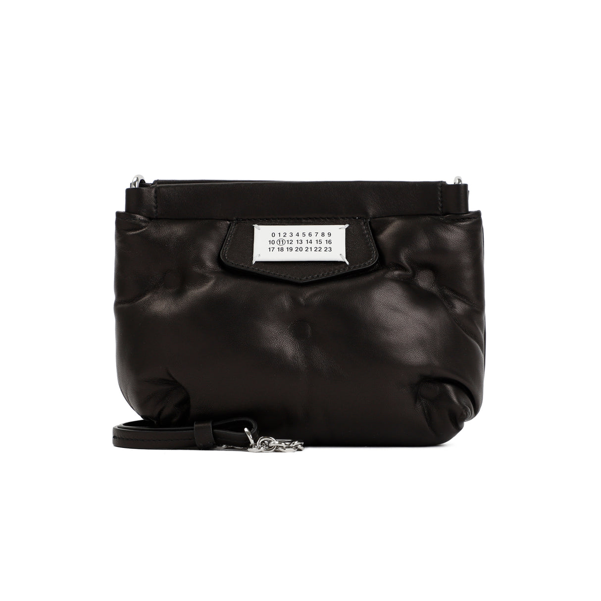 MAISON MARGIELA Quilted Leather Clutch Bag with Chain Strap - 20 cm x 18 cm