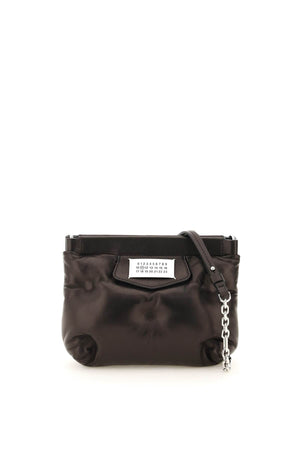 MAISON MARGIELA Quilted Leather Clutch Bag with Chain Strap - 20 cm x 18 cm