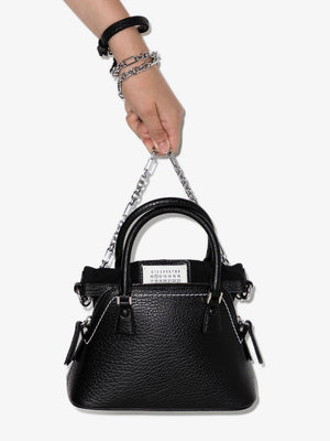 MAISON MARGIELA Mini Leather Handbag with Contrast Detailing