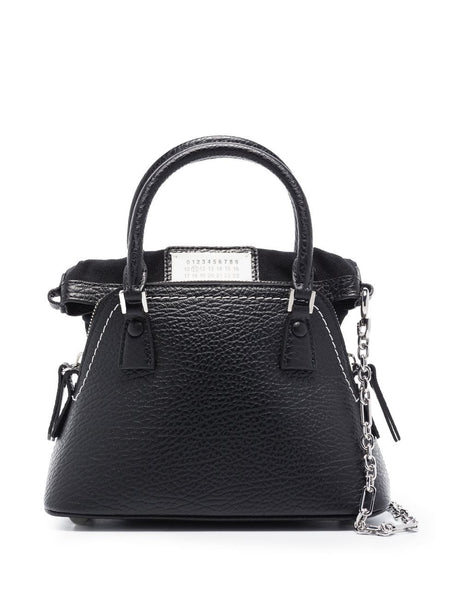 MAISON MARGIELA Mini Leather Handbag with Contrast Detailing