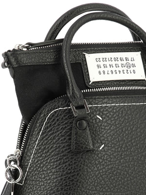 Sleek Black Leather Shoulder Bag for Women - MAISON MARGIELA 5AC