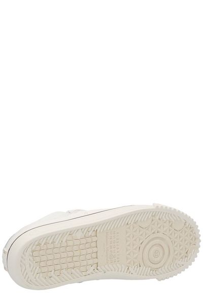 MAISON MARGIELA Women's Two-Material Deconstructed Sneakers with Studs