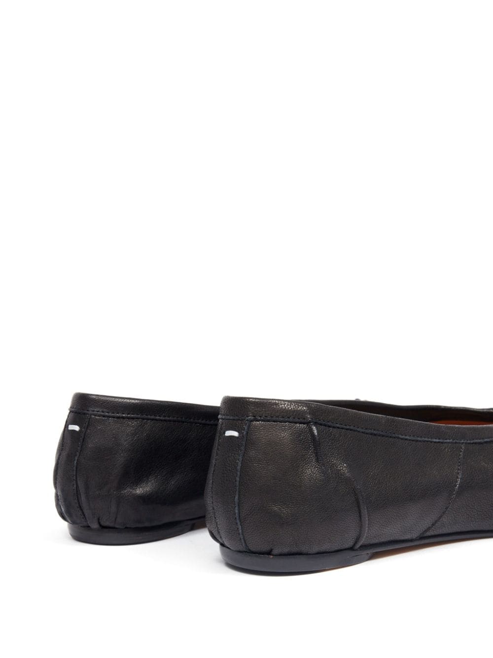 MAISON MARGIELA Black Tabi Leather Ballet Flats for Women