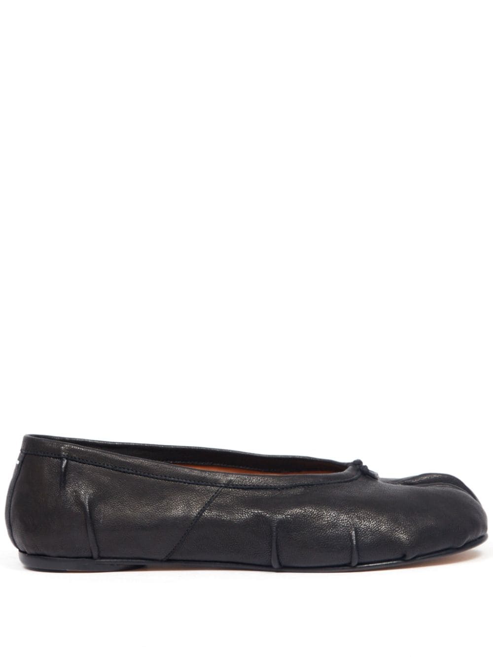 MAISON MARGIELA Black Tabi Leather Ballet Flats for Women