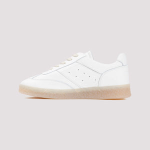 MM6 MAISON MARGIELA Contemporary White Calf Leather Sneakers