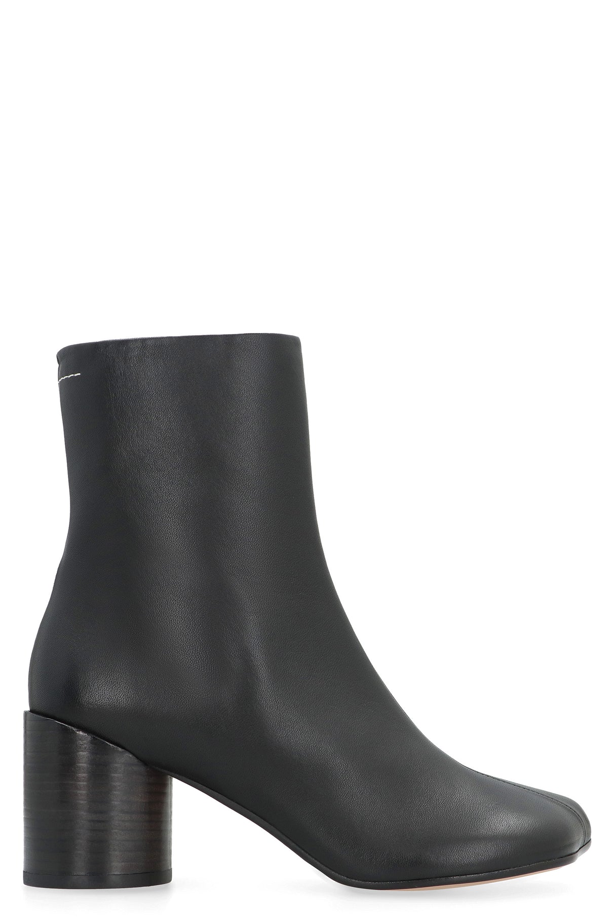 MM6 MAISON MARGIELA Shaped Toe Leather Ankle Boots