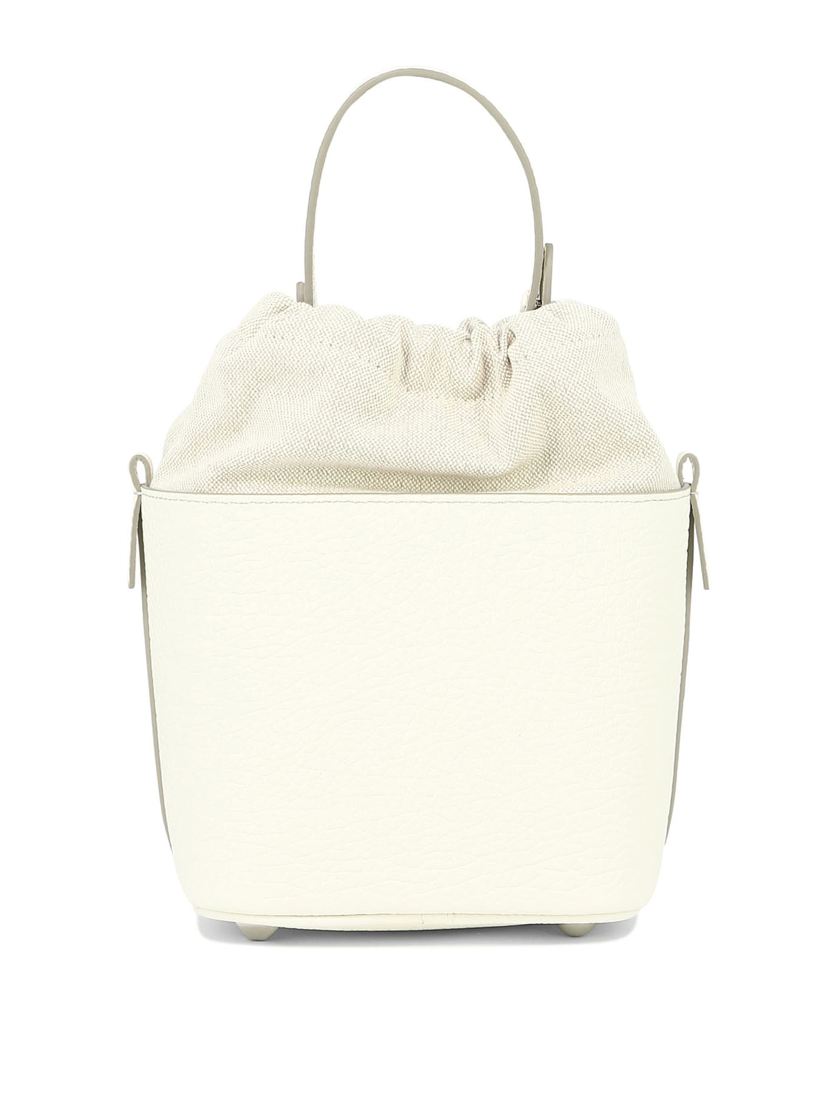 MAISON MARGIELA Classic White Bucket Bag with a Chic Twist