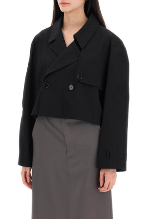 MM6 MAISON MARGIELA Cropped Double-Breasted Jacket for Women in NERO