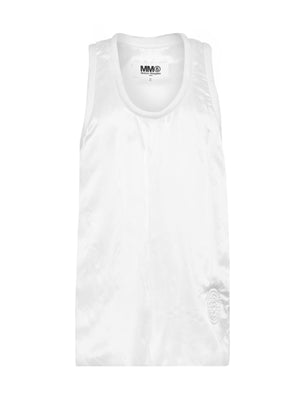 MAISON MARGIELA Logo Padded Tank Top for Women - Sleeveless Design