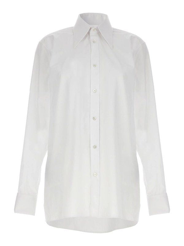 MAISON MARGIELA Classic White Shirt with Long Sleeves