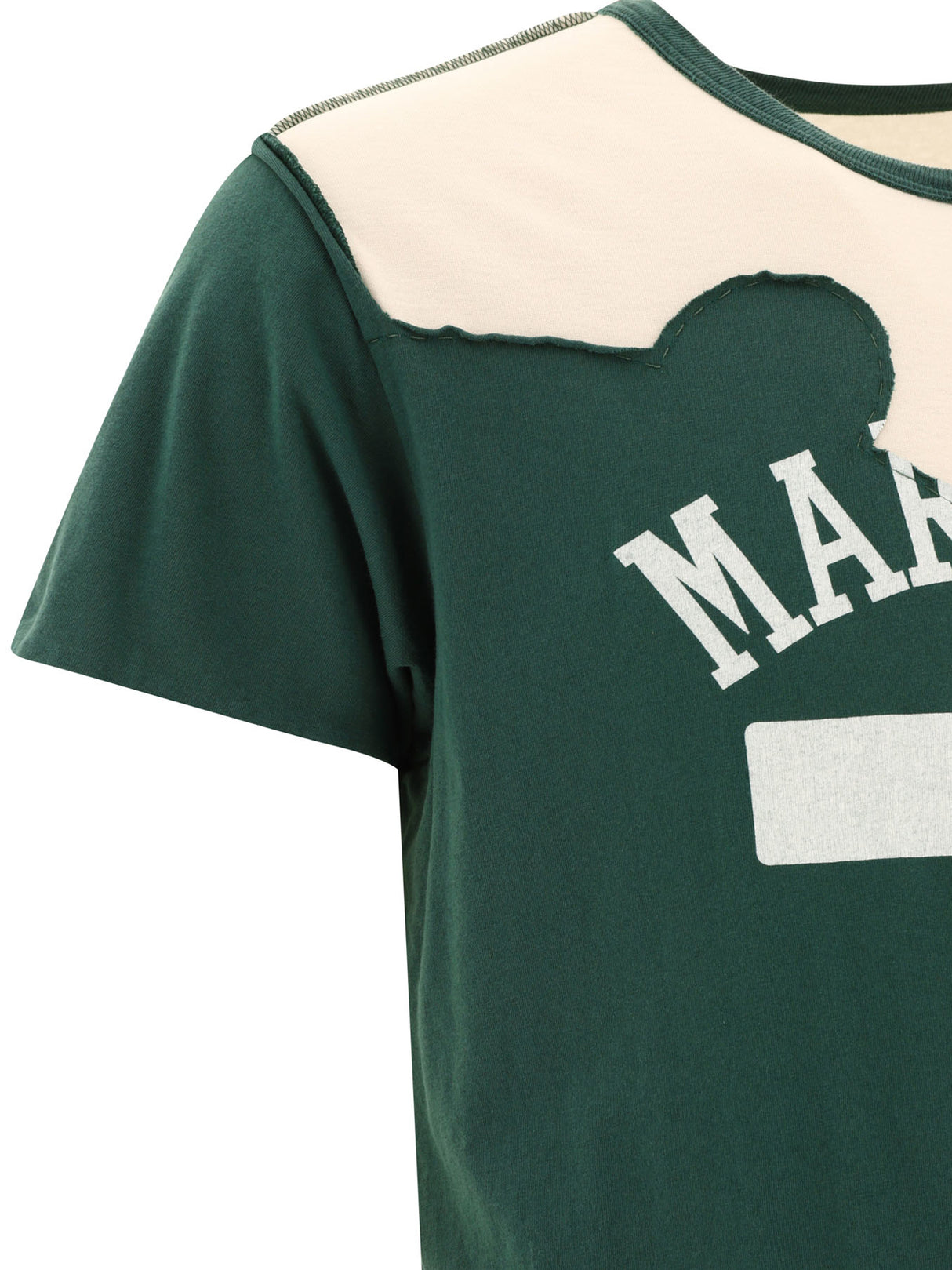 MAISON MARGIELA Green Regular Fit Déconstructed T-Shirt for Men