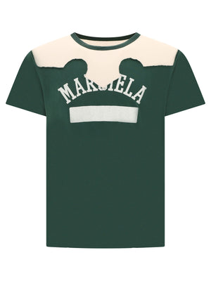 MAISON MARGIELA Green Regular Fit Déconstructed T-Shirt for Men