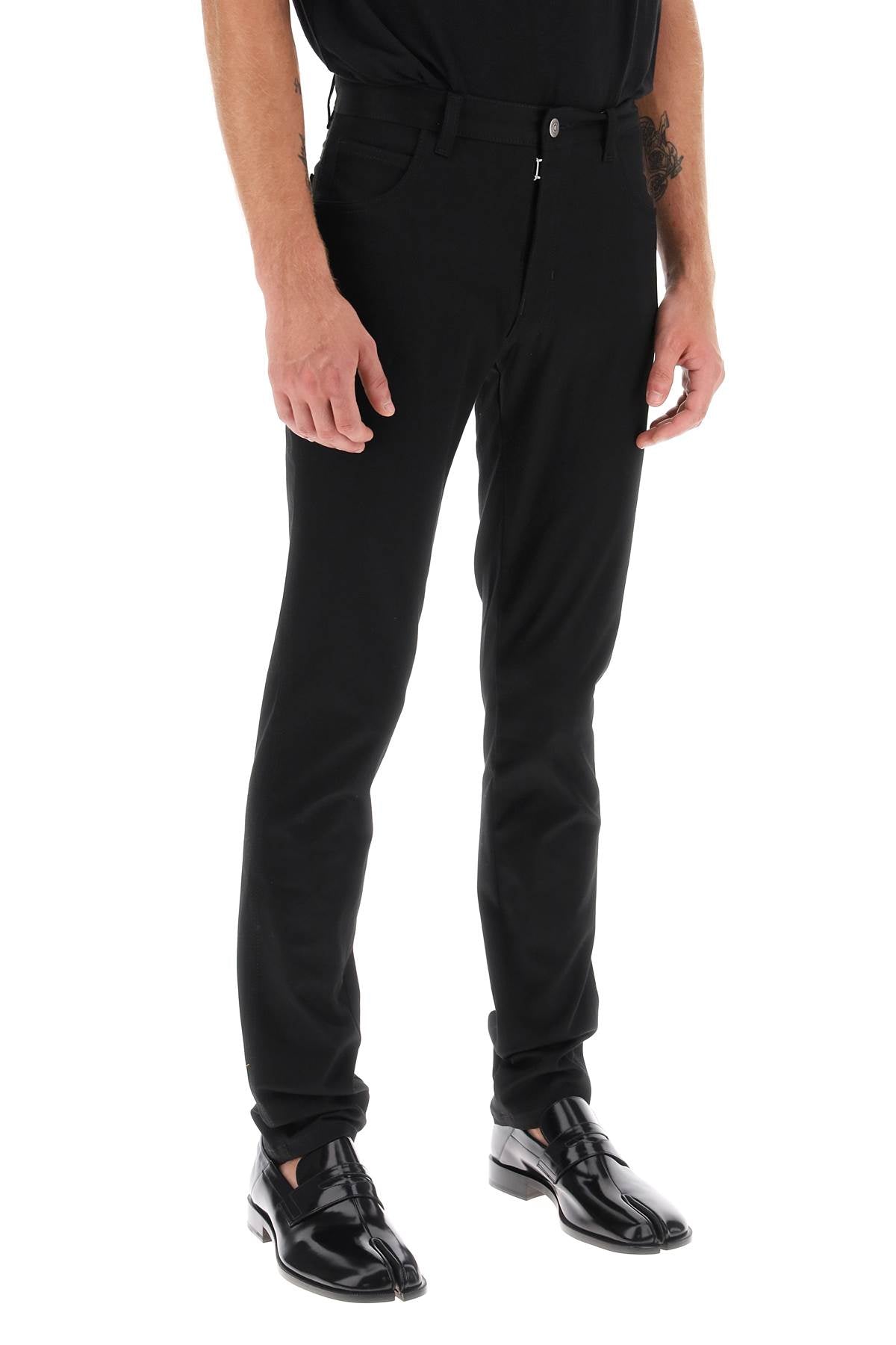 MAISON MARGIELA Black Straight-Leg Jeans for Men - FW23 Collection