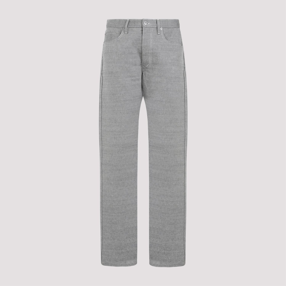 MAISON MARGIELA Men's Grey Cotton 5 Pocket Pants for SS24 Collection