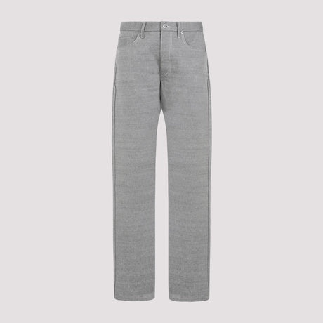 MAISON MARGIELA Men's Grey Cotton 5 Pocket Pants for SS24 Collection