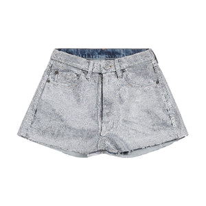 MAISON MARGIELA Shimmering Metallic Shorts for Women - FW23