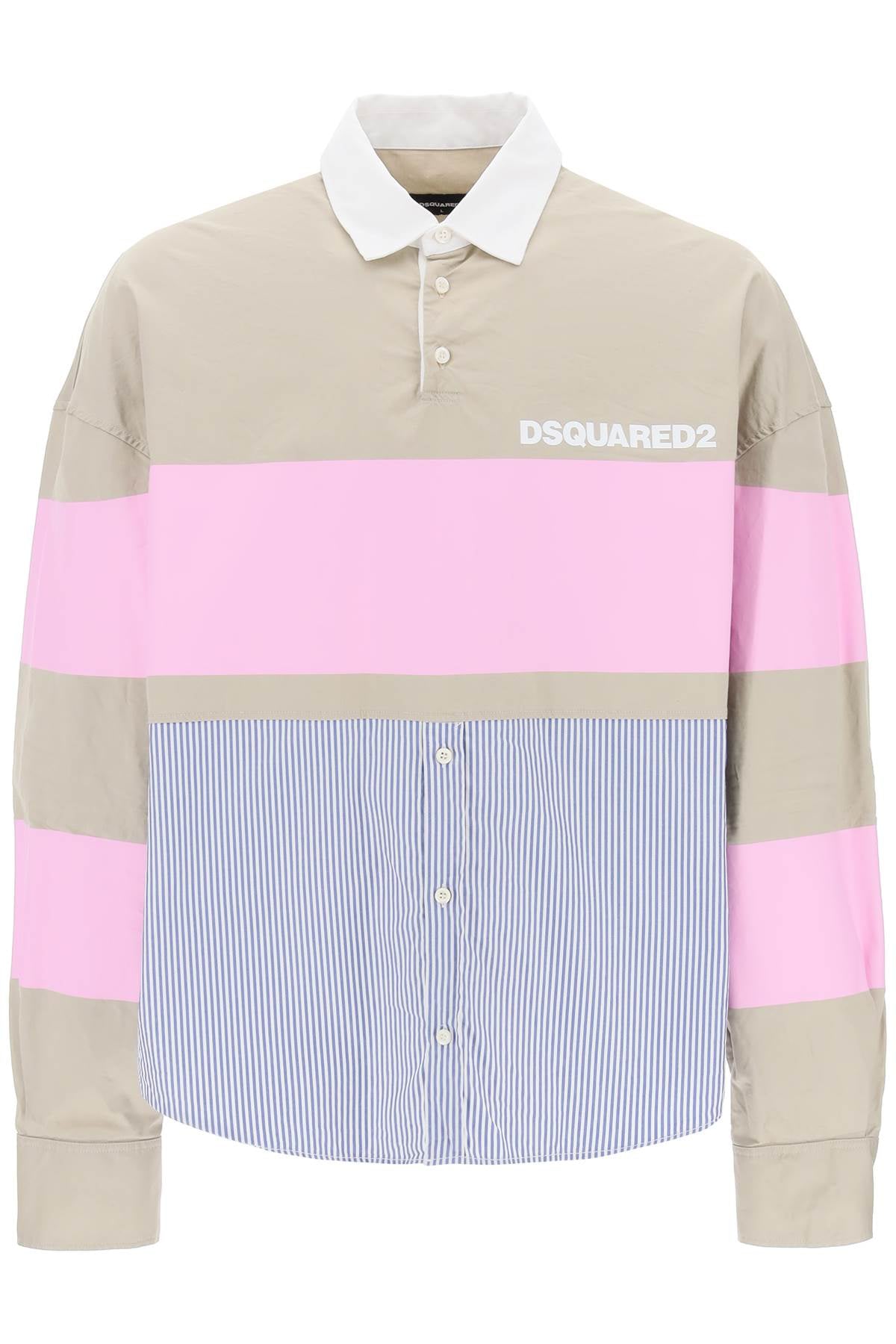 DSQUARED2 Men's Oversized Hybrid Rugby Shirt | SS24 Collection