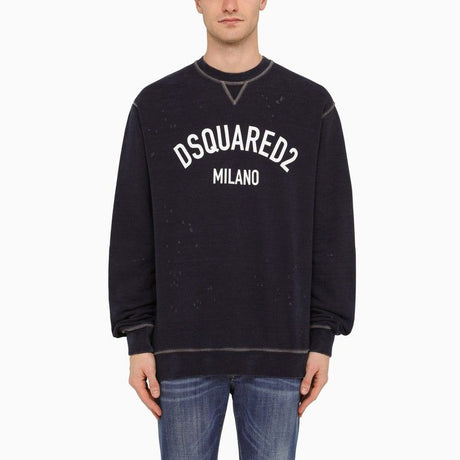 DSQUARED2 Navy Blue Men's Sweater for 2024 Season