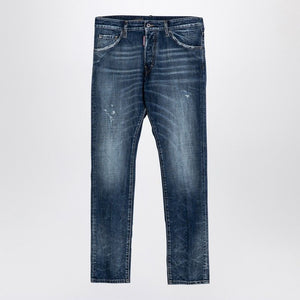 DSQUARED2 Navy Blue Faded Denim Jeans