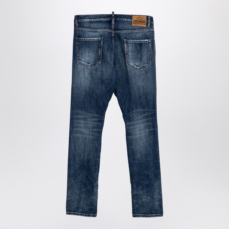 DSQUARED2 Navy Blue Faded Denim Jeans