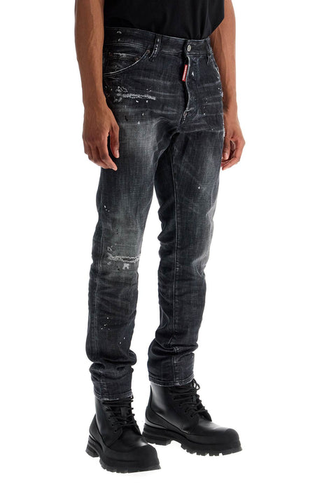 DSQUARED2 Slim Fit Paint Splatter Jeans for Men - FW24