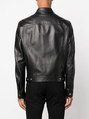 DSQUARED2 24SS Black Leather Jacket for Men