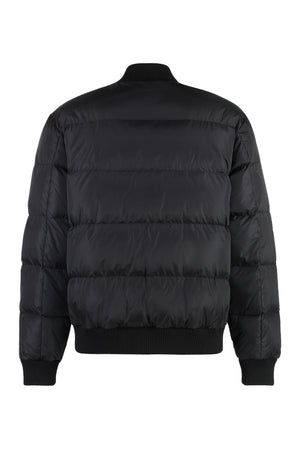 DSQUARED2 Luxurious Black Nylon Puffer Bomber Jacket