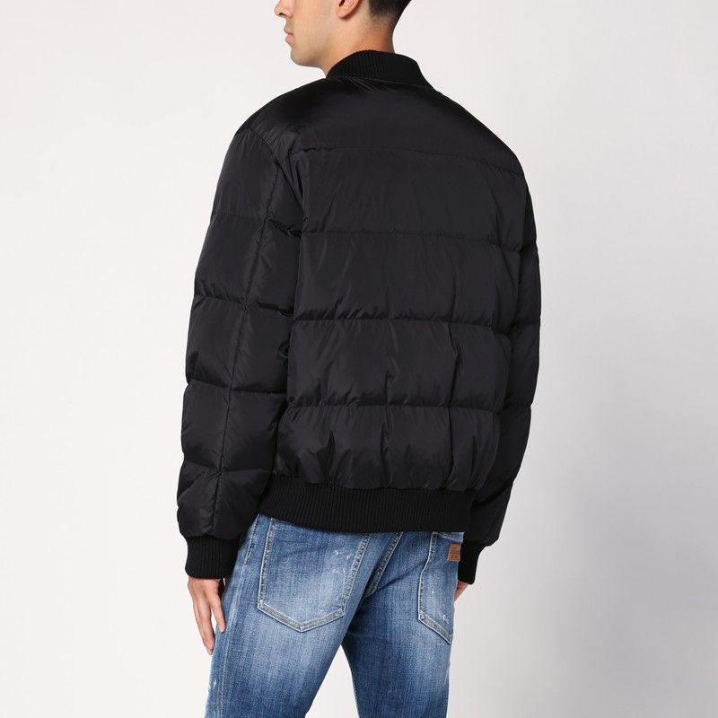 DSQUARED2 Luxurious Black Nylon Puffer Bomber Jacket