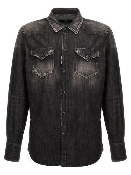 DSQUARED2 Classic Western Men's Black Shirt