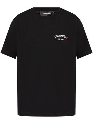 DSQUARED2 Sleek Black Cotton T-Shirt