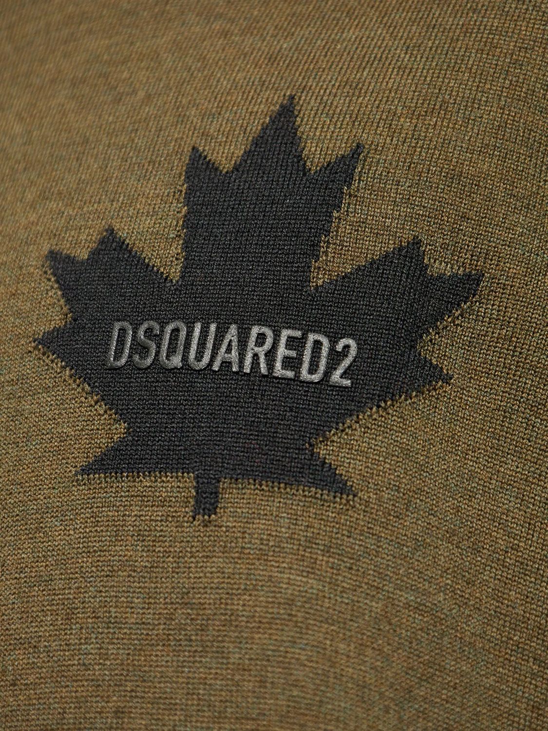 DSQUARED2 Maple Leaf Intarsia Knit Jumper for Men