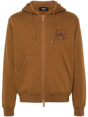 DSQUARED2 Flocked Logo Zip-Up Hoodie