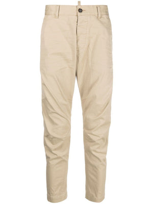 DSQUARED2 Tapered Cotton Blend Trousers for Men