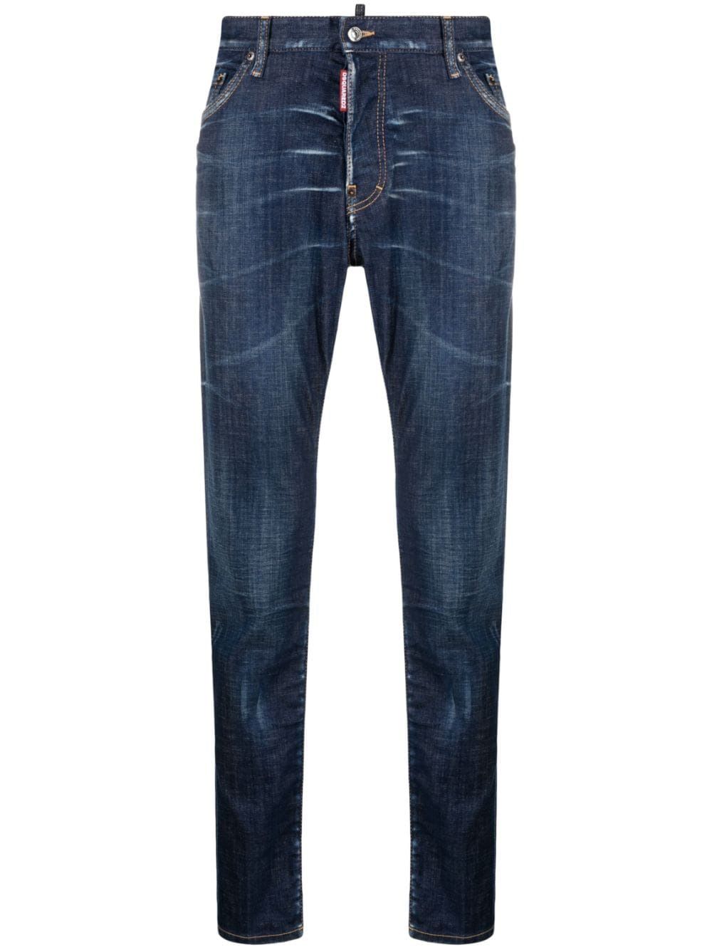 DSQUARED2 Slim Fit Blue Washed Jeans for Men - SS25 Collection