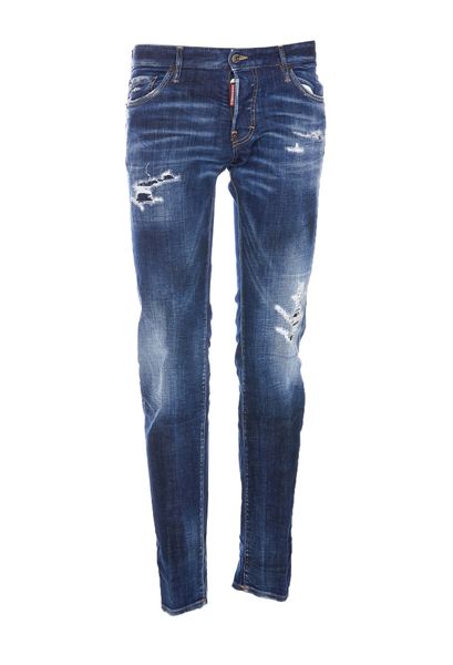 DSQUARED2 Men's 23FW Blue Denim Straight Pants