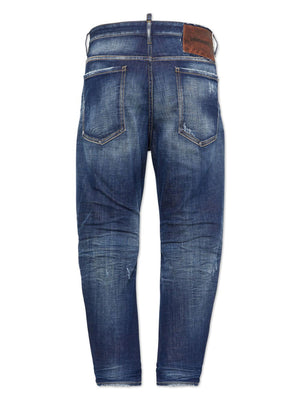 DSQUARED2 Men's Mini Denim Pants with Ripped Detailing