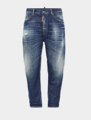 DSQUARED2 Men's Mini Denim Pants with Ripped Detailing