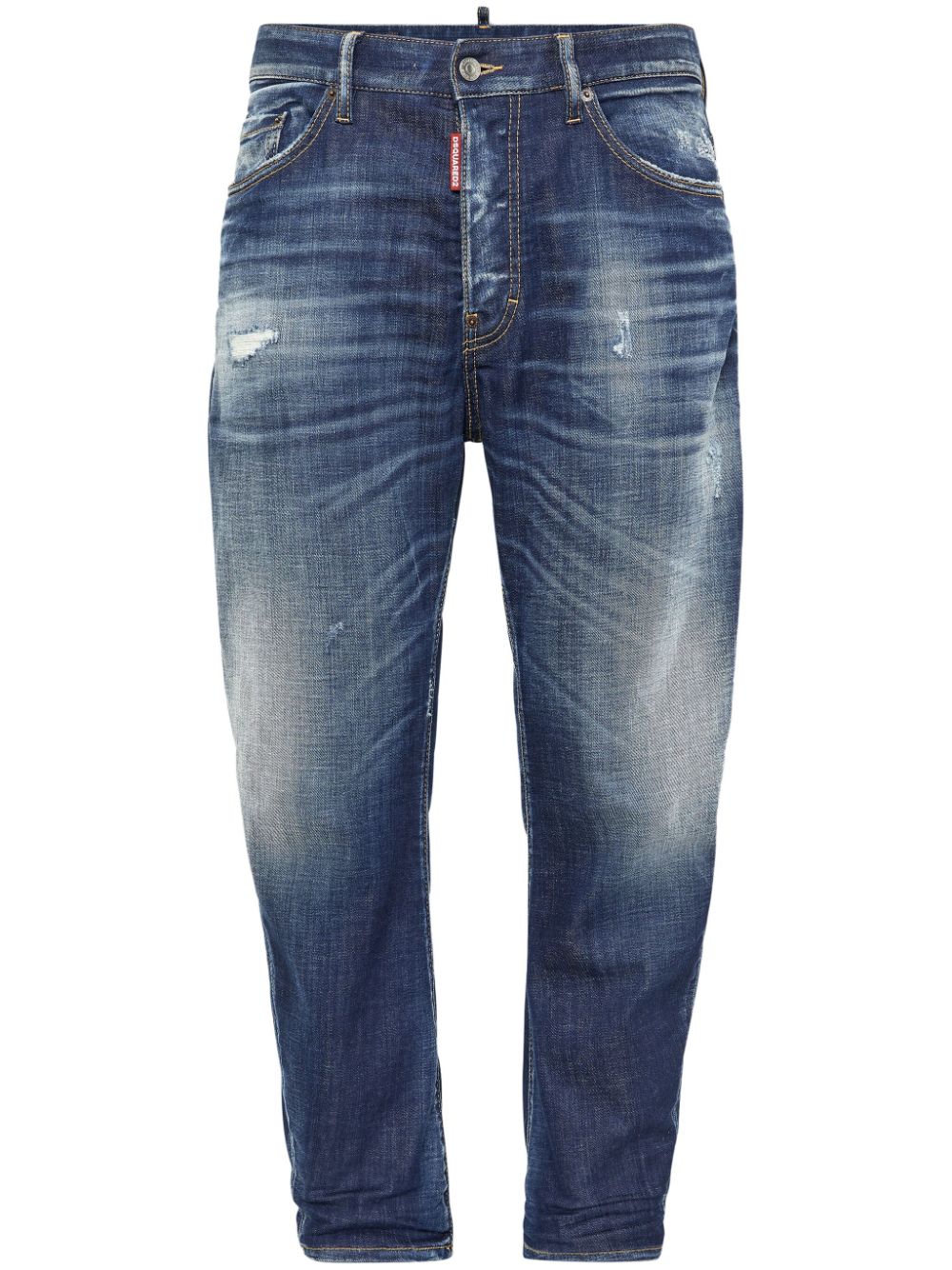 DSQUARED2 Men's Mini Denim Pants with Ripped Detailing