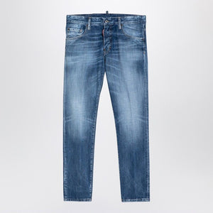 DSQUARED2 Navy Blue Slim Fit Washed Denim Jeans