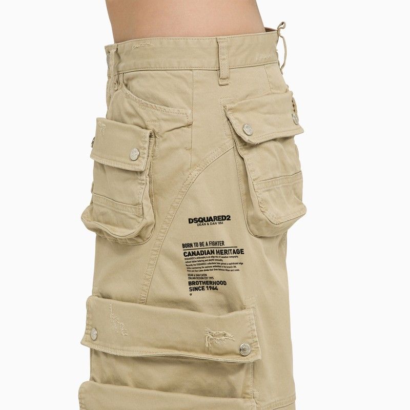 DSQUARED2 Beige Multi-Pocket Cargo Trousers for Women