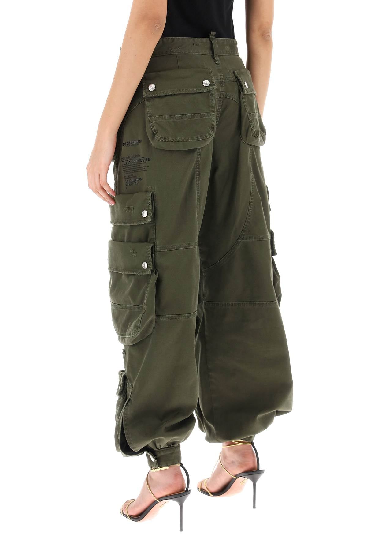 DSQUARED2 Beige Multi-Pocket Cargo Trousers for Women