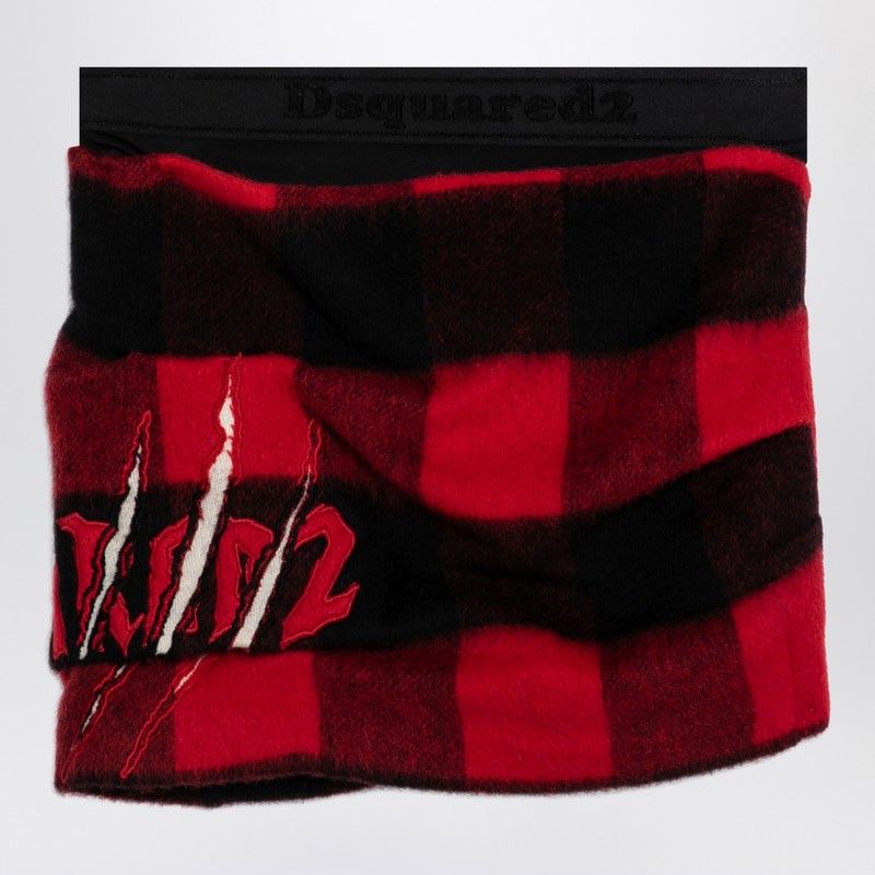 DSQUARED2 Chic Red & Black Checked Mini Skirt