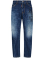 DSQUARED2 Men's Indigo Blue Straight-Leg Denim Trousers