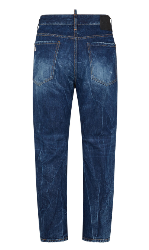 DSQUARED2 Men's Indigo Blue Straight-Leg Denim Trousers