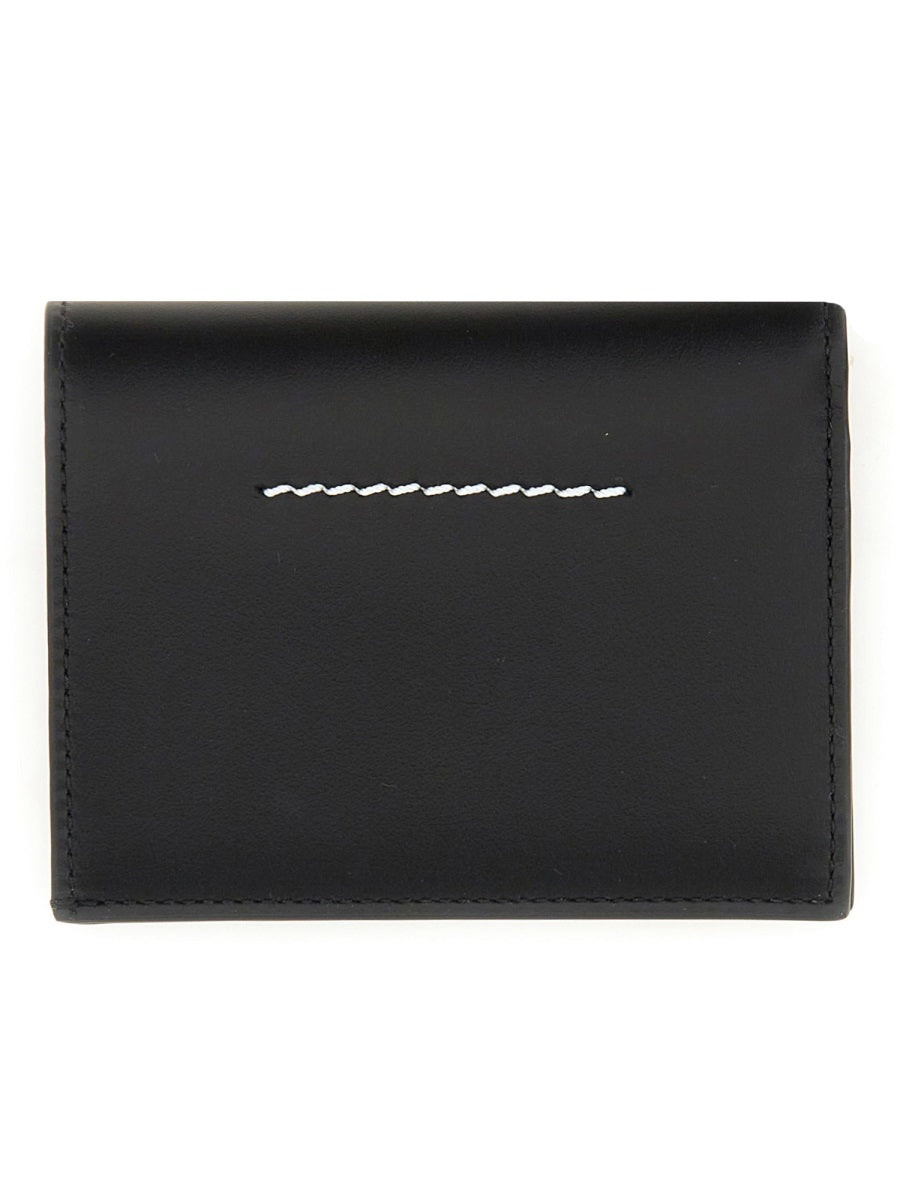 MM6 MAISON MARGIELA Mini Logo Wallet in Luxurious Leather